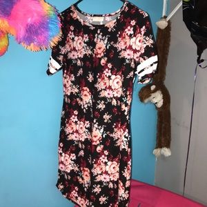 floral T-shirt dress